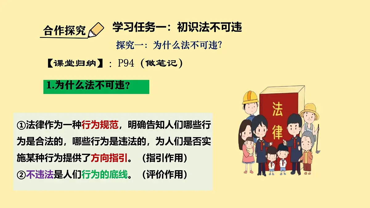 初中政治 (道德与法治)人教版（2024）七年级下册4.11.1法不可违 课件第7页