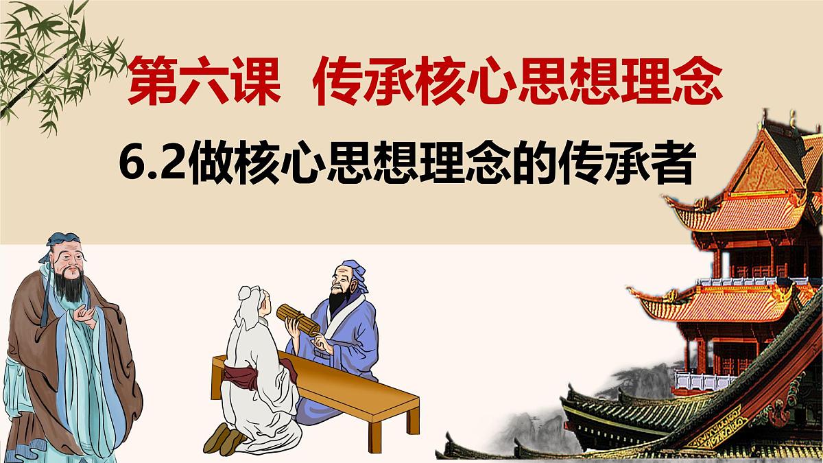 初中政治 (道德与法治)人教版（2024）七年级下册3.6.2做核心思想理念的传承者 课件第1页