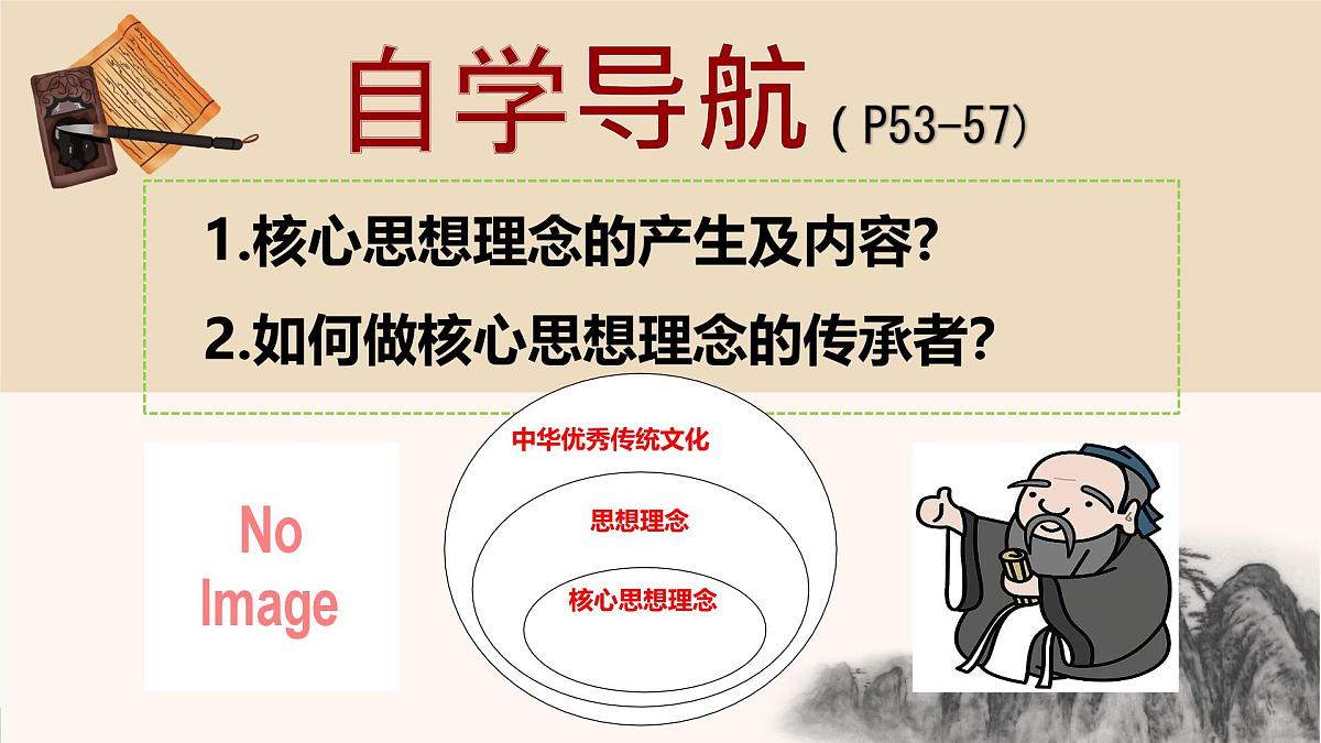 初中政治 (道德与法治)人教版（2024）七年级下册3.6.2做核心思想理念的传承者 课件第2页