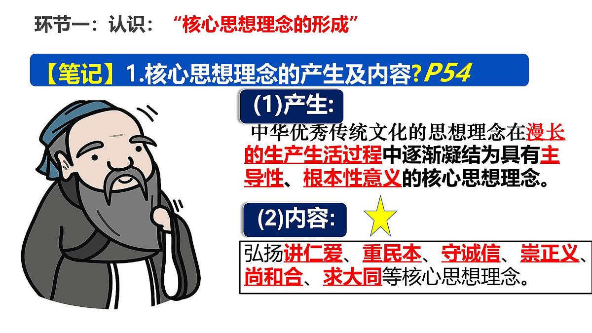 初中政治 (道德与法治)人教版（2024）七年级下册3.6.2做核心思想理念的传承者 课件第3页