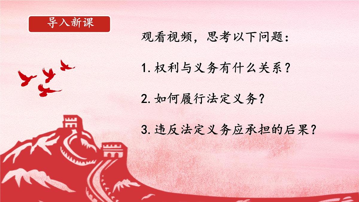 初中政治 (道德与法治)人教版（2024）八年级下册2.4.2依法履行义务  课件第2页