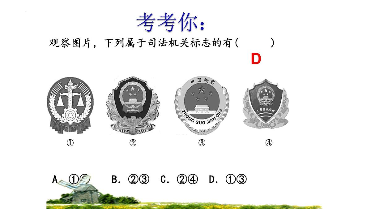 初中政治 (道德与法治)人教版（2024）八年级下册3.6.5国家司法机关 课件第6页