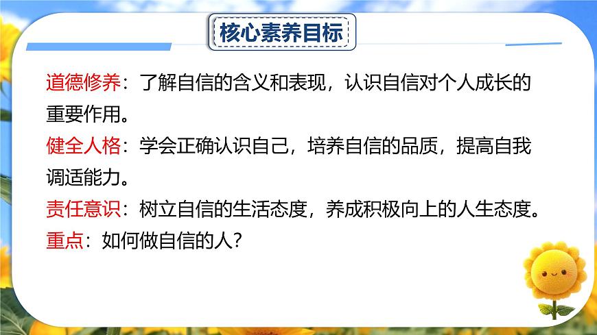 初中政治 (道德与法治)人教版（2024）七年级下册2.4.2做自信的人 课件第4页