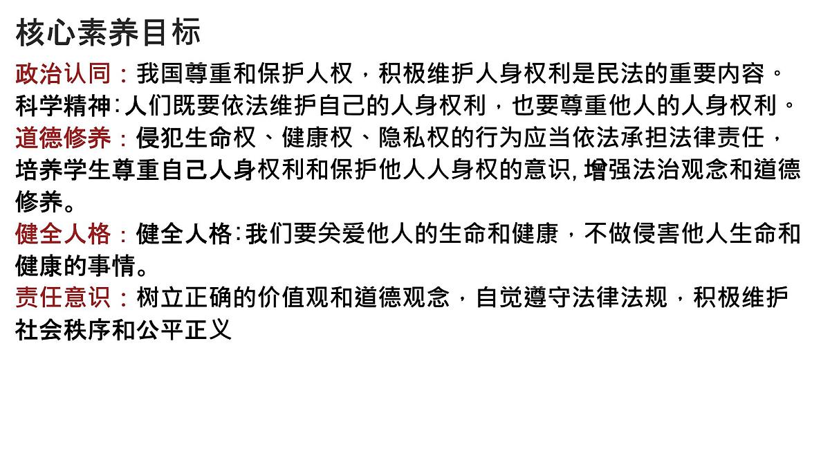 初中政治 (道德与法治) 人教版（2024）七年级下册4.10.2保护人身权 课件第2页