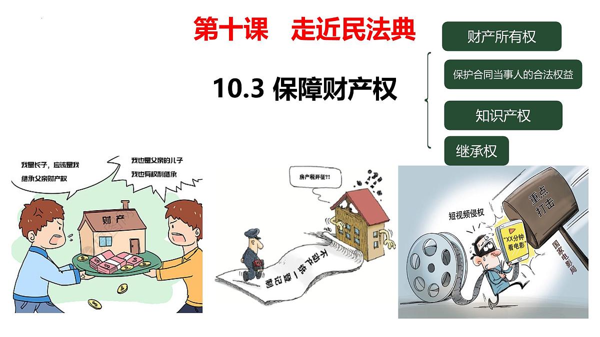初中政治 (道德与法治)人教版（2024）七年级下册4.10.3保障财产权 课件第2页