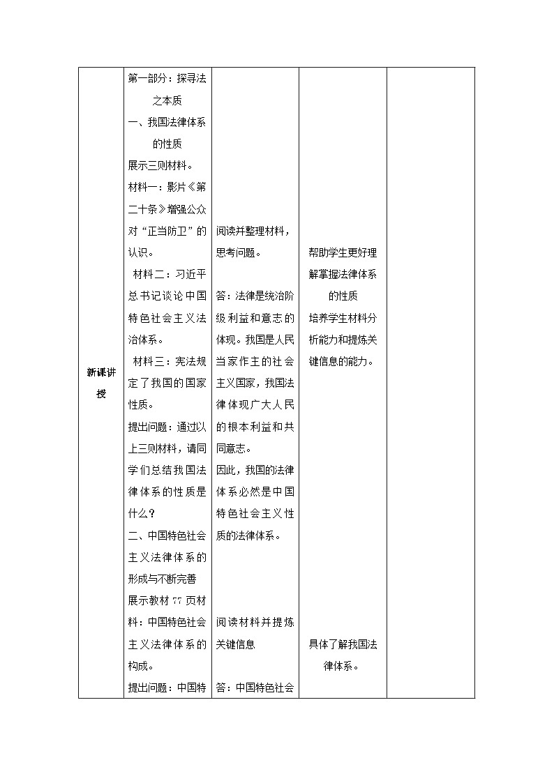2025年春季部编人教版初中道德与法治七年级下册9.1日益完善的法律体系教学设计第3页