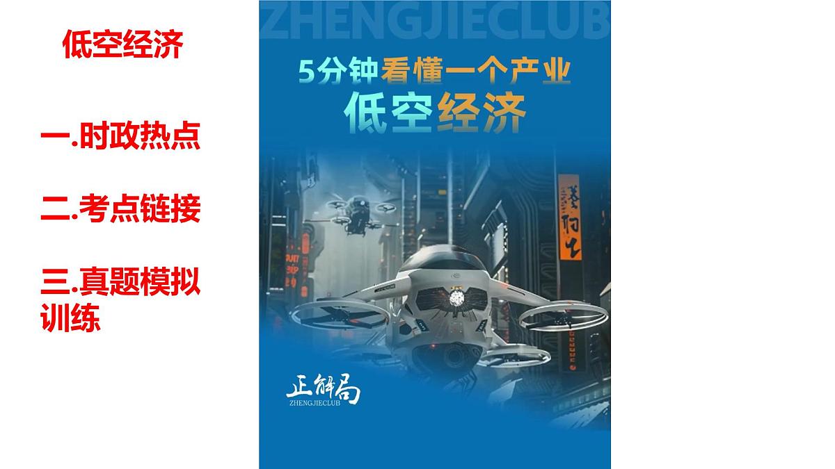 课件+中考总复习部编版+云南省+2025年+初中九年级+道德与法治+中考第二轮专题复习+《低空经济》第2页