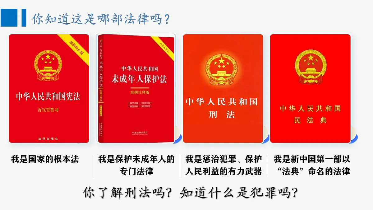 部编人教版初中道德与法治七年级下册11.2犯罪与刑罚 课件第1页