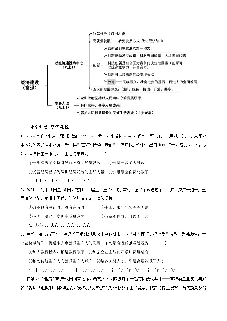 2025年中考道德与法治三轮冲刺：国情国策 专项练习题（含答案）第3页