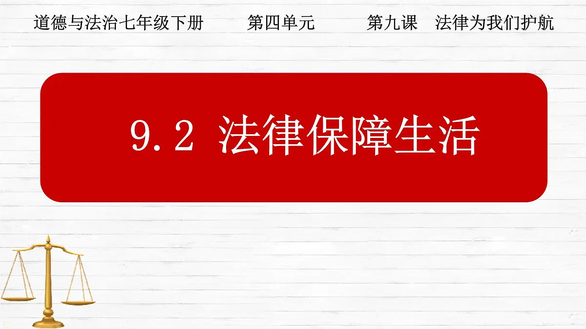 9.2 法律保障生活 课件-2024-2025学年统编版道德与法治七年级下册第2页