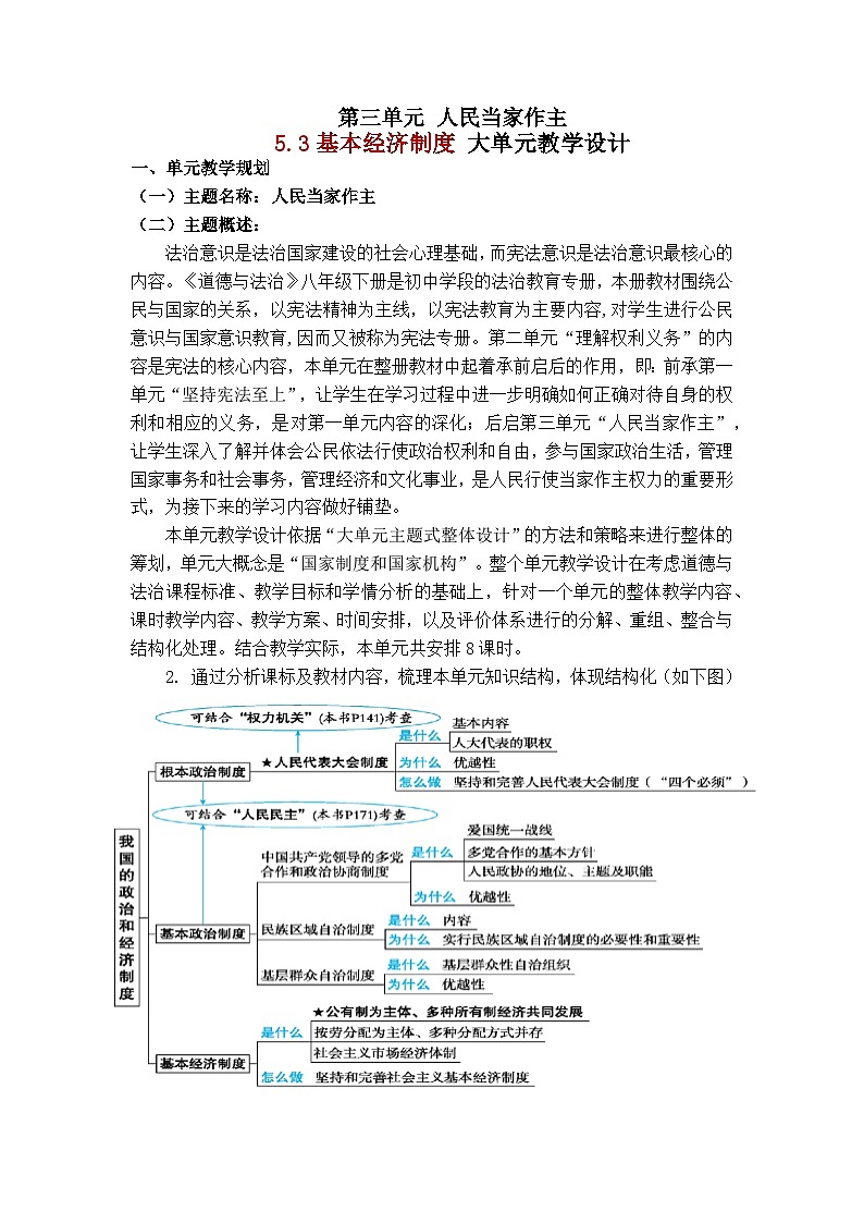 5.3基本经济制度（教学设计）2024-2025学年八年级道德与法治下册（统编版2024）第1页