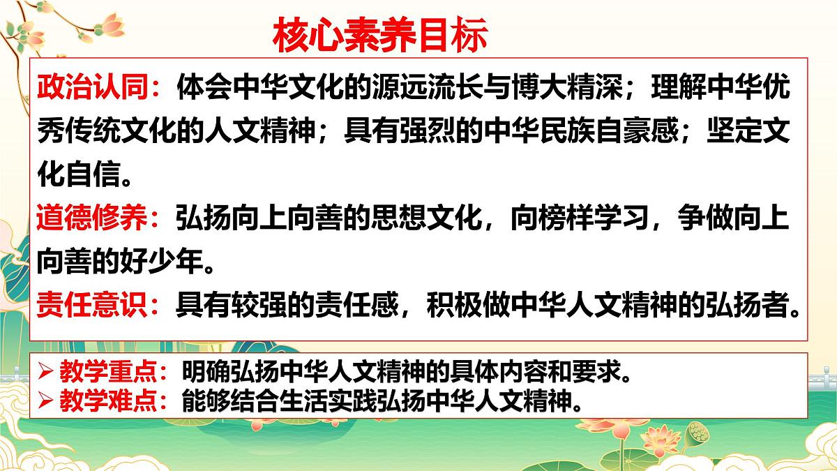 7.2 做中华人文精神的弘扬者 课件- 2024-2025学年统编版道德与法治七年级下册第2页