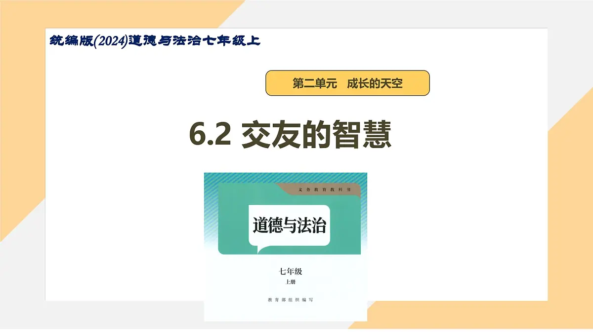 6.2 交友的智慧课件--初中道德与法治部编版（2024）七年级上册第1页