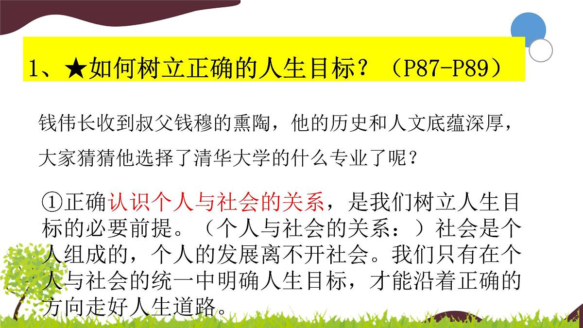 11.2 树立正确的人生目标 课件-初中道德与法治 部编版（2024）七年级上册第6页