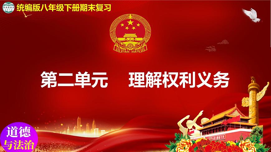 2025年春八年级道德与法治下册期末复习第二单元《理解权利义务》PPT课件（统编版）第1页