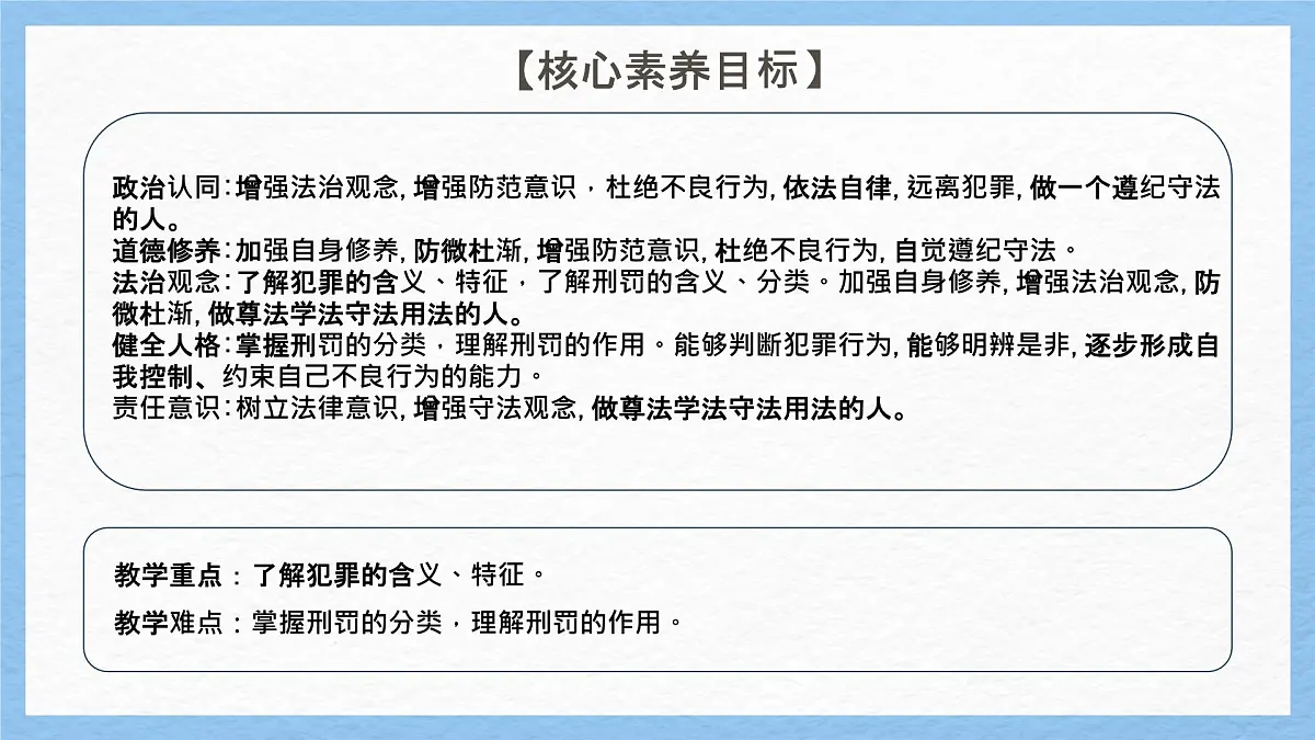 初中政治 (道德与法治) 人教版（2024）七年级下册4.11.2犯罪与刑罚 课件第3页