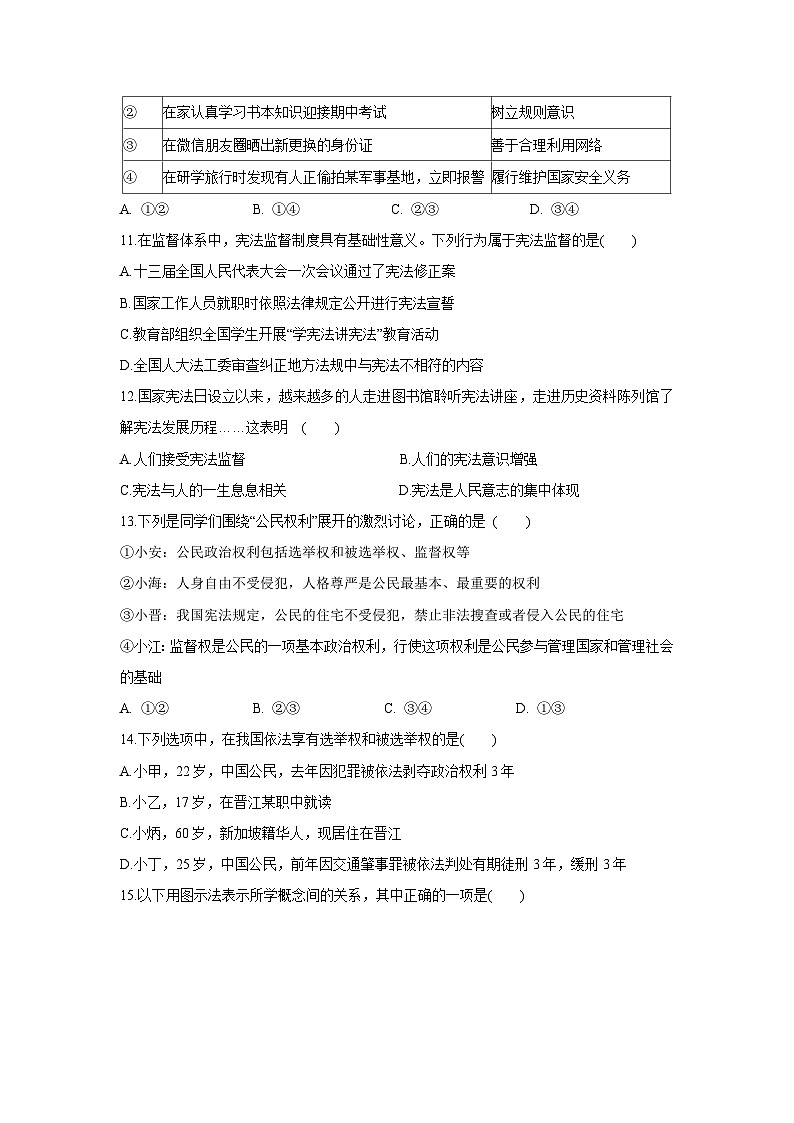 福建省晋江市2024-2025学年八年级下学期4月期中道德与法治试题第3页