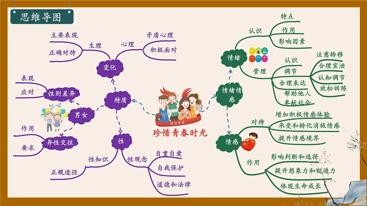 初中 政治 (道德与法治) 人教版（2024）七年级下册第一单元《珍惜青春时光》复习课件第6页