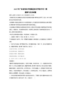 2025年广东省茂名市茂南区部分学校中考一模道德与法治试题(解析版)
