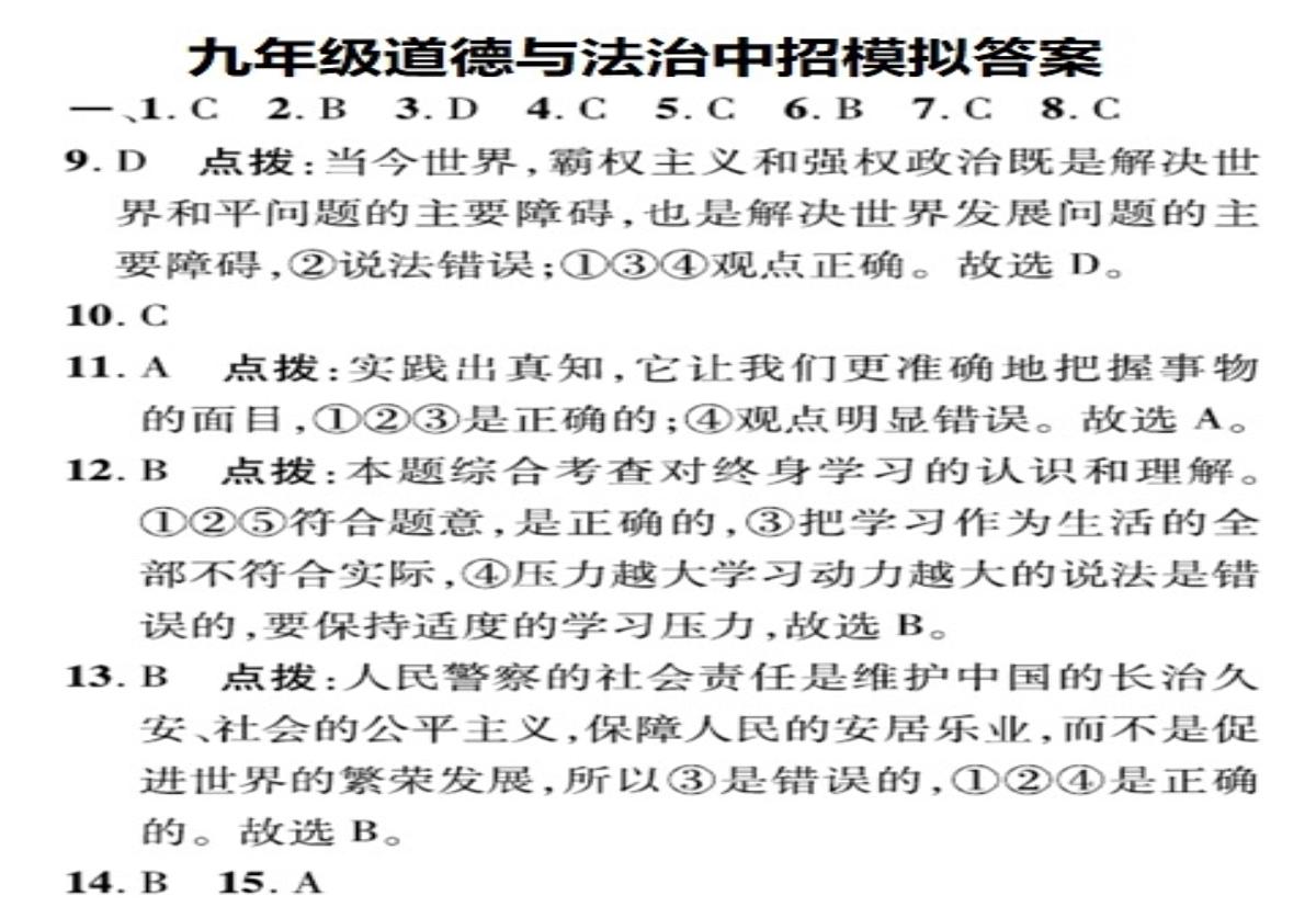 2025年河南省驻马店市汝南县第一初级中学、第二初级中学、第三初级中学中考三模道德与法治试题（中考模拟）第3页