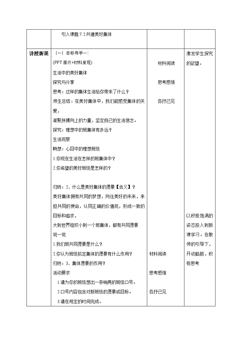 7.2 共建美好集体（教学设计） 第2页