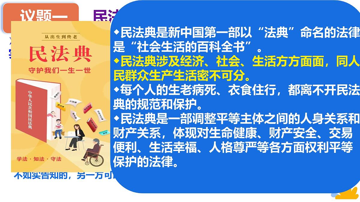 初中 政治 (道德与法治) 人教版（2024）七年级下册4.10.1认识民法典 课件第5页