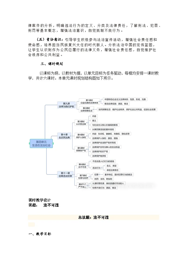 部编人教版初中道德与法治七年级下册11.1法不可违（2025春）教案第2页