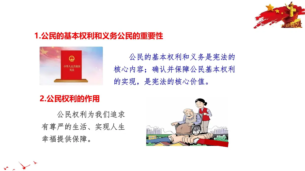 2025年春八年级下册道德与法治教学课件 第2单元 第三课 第1课时 公民基本权利第5页
