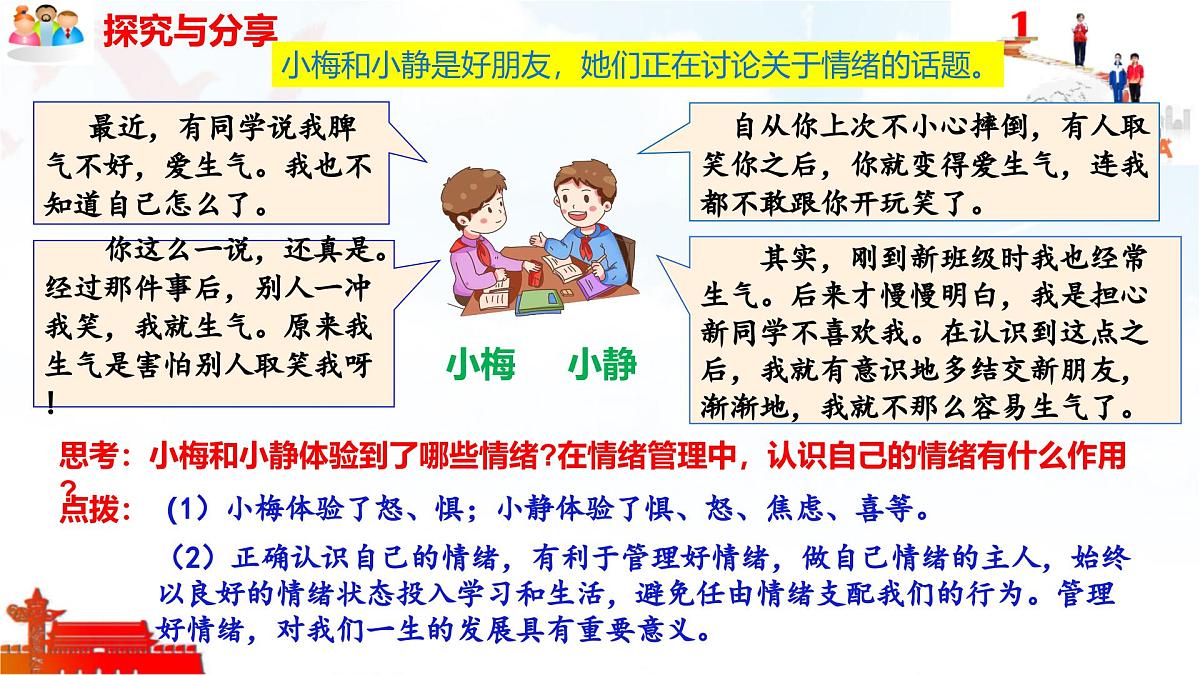 2025年春七年级下册道德与法治教学课件 第二课 第2课时  学会管理情绪第8页