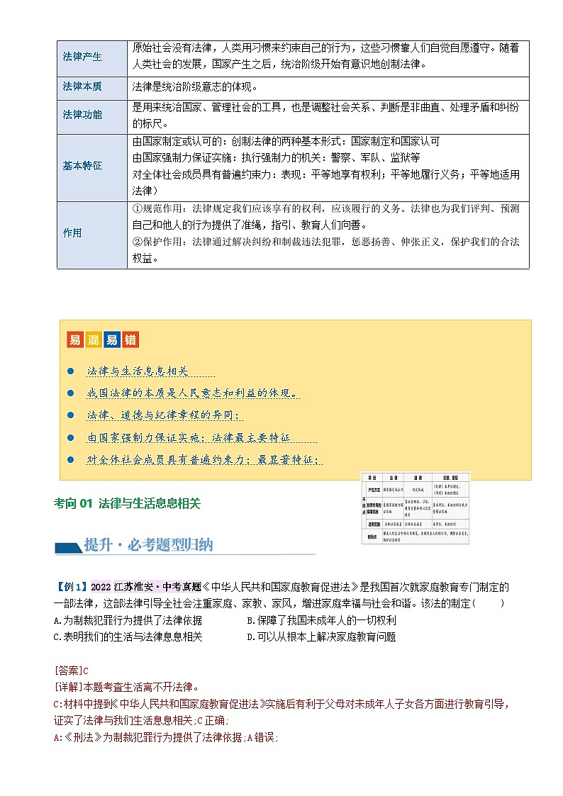 专题23 走进法治天地 （讲义）-2024年中考道德与法治一轮复习讲练测（全国通用）-A4第3页