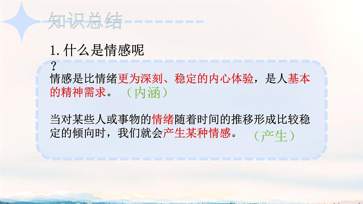 初中政治 (道德与法治)人教版（2024）七年级下册1.2.3  品味美好情感 课件第5页