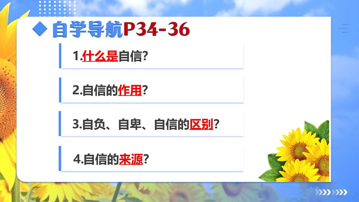 部编版2024道德与法治七年级下册4.1人要有自信 课件第3页