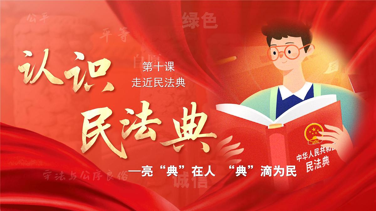 部编版2024道德与法治七年级下册10.1认识民法典 课件第3页