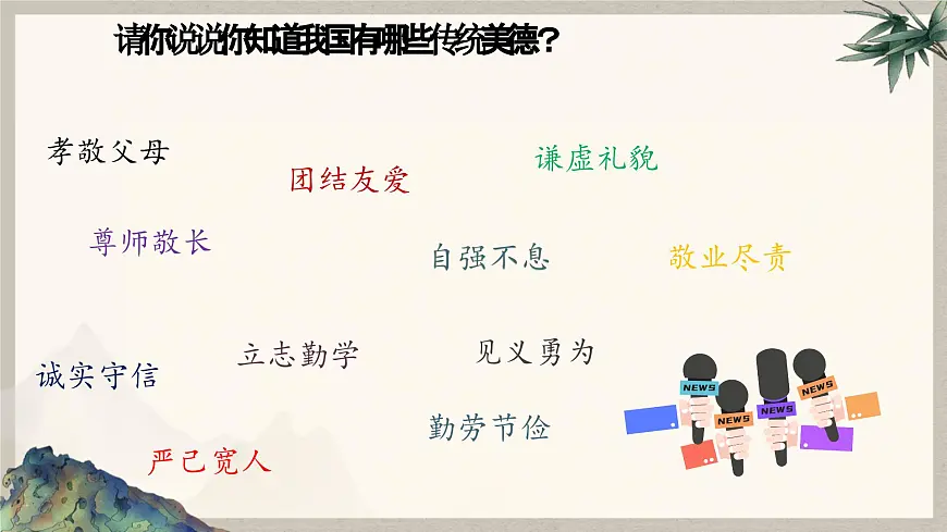 部编版2024道德与法治七年级下册8.1薪火相传的传统美德 课件第2页