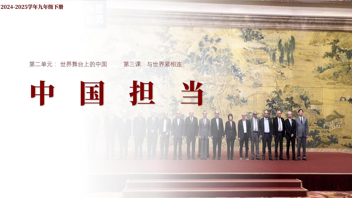 部编版2025道德与法治九年级下册3.1中国担当 课件第3页