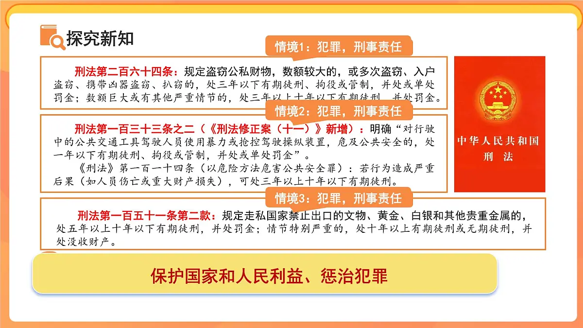 犯罪与刑罚 课件 道德与法治人教版（2024）七年级下册第4页