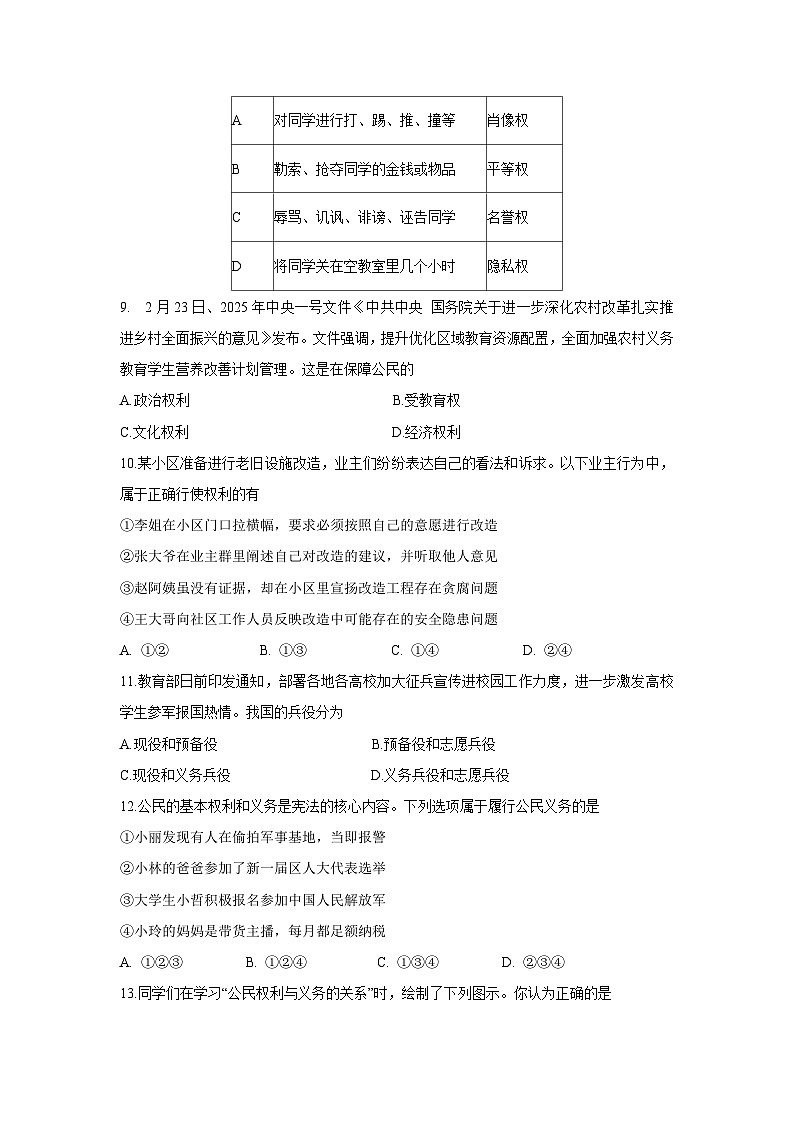 辽宁省葫芦岛市兴城市2024-2025学年八年级下期中道德与法治试卷第3页
