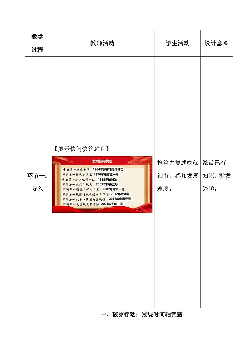 统编版（2024）八年级上册道德与法治第十课拓展空间《我眼中的祖国发展》教案第3页