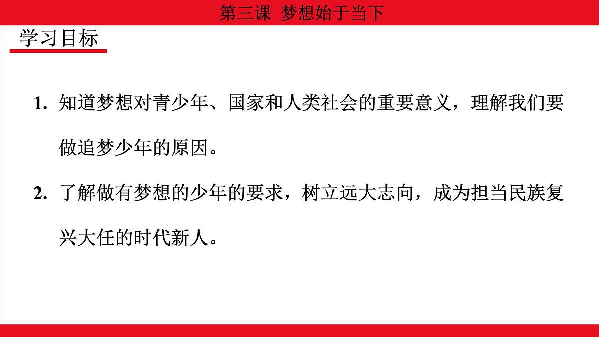 人教版（2024）初中道德与法治 七年级 上册 1.3.1 做有梦想的少年  教学课件第2页