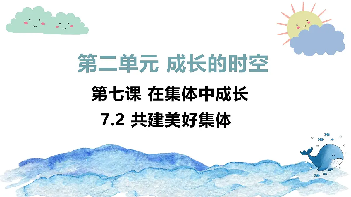7.2 共建美好集体(课件） 统编版道德与法治七年级上册第1页