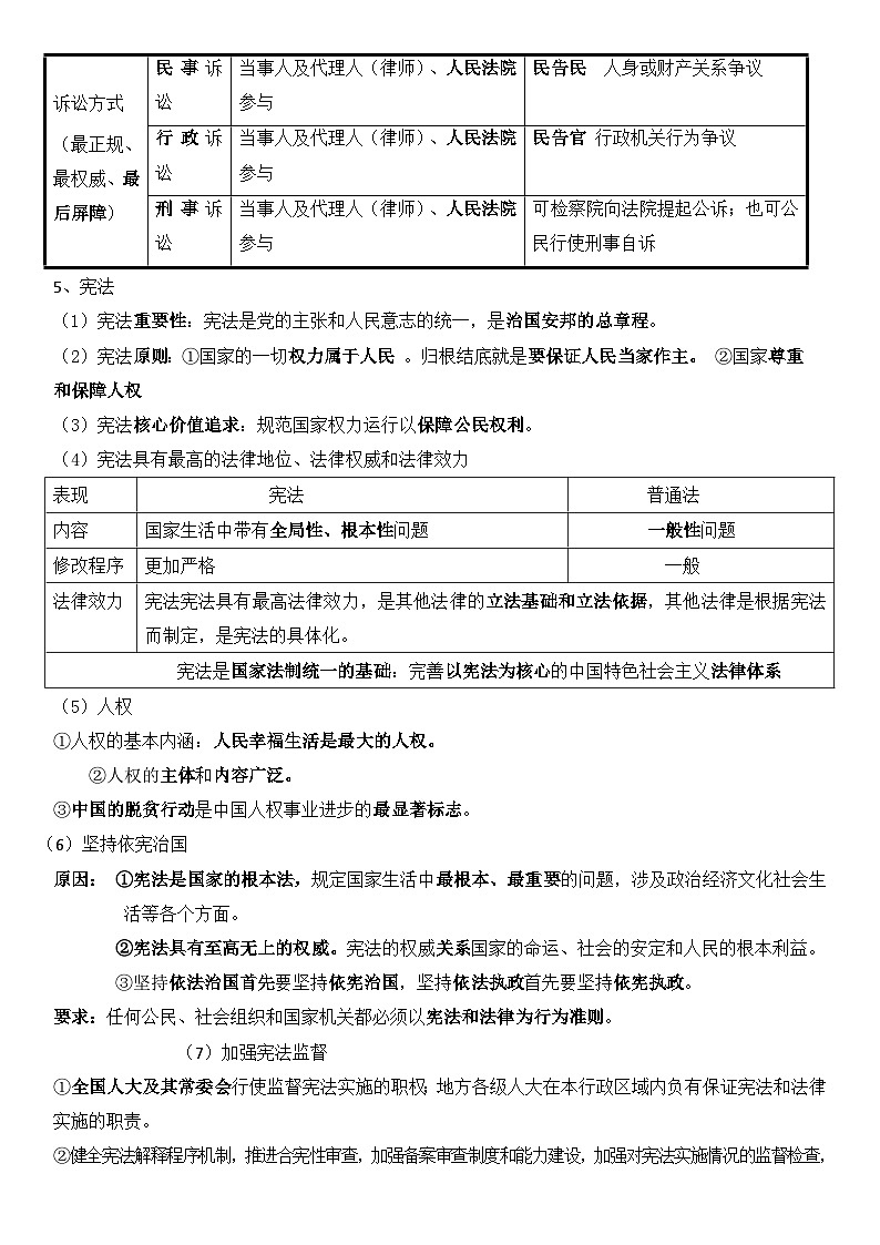 2026年中考道德与法治一轮复习：主要知识要点分类复习提纲 学案第3页