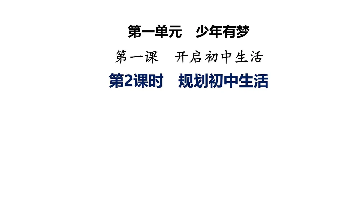 初中 政治 (道德与法治) 人教版（2024） 七年级上册1.1.2规划初中生活 课件第1页