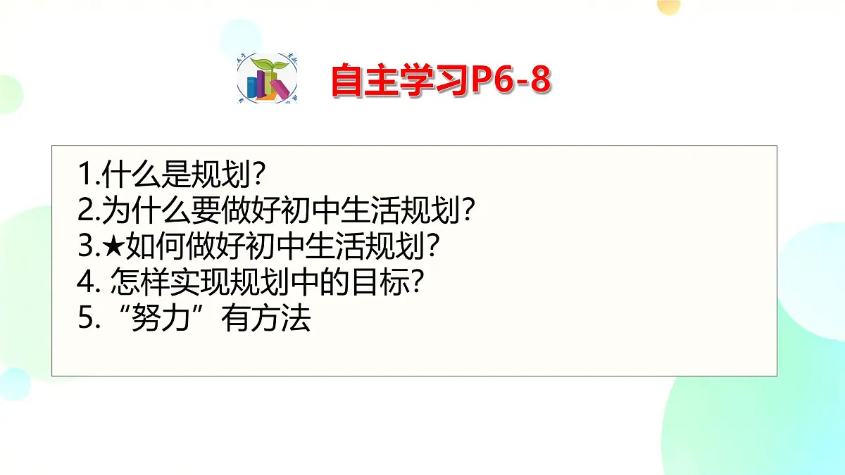 初中 政治 (道德与法治) 人教版（2024） 七年级上册1.1.2规划初中生活 课件第3页