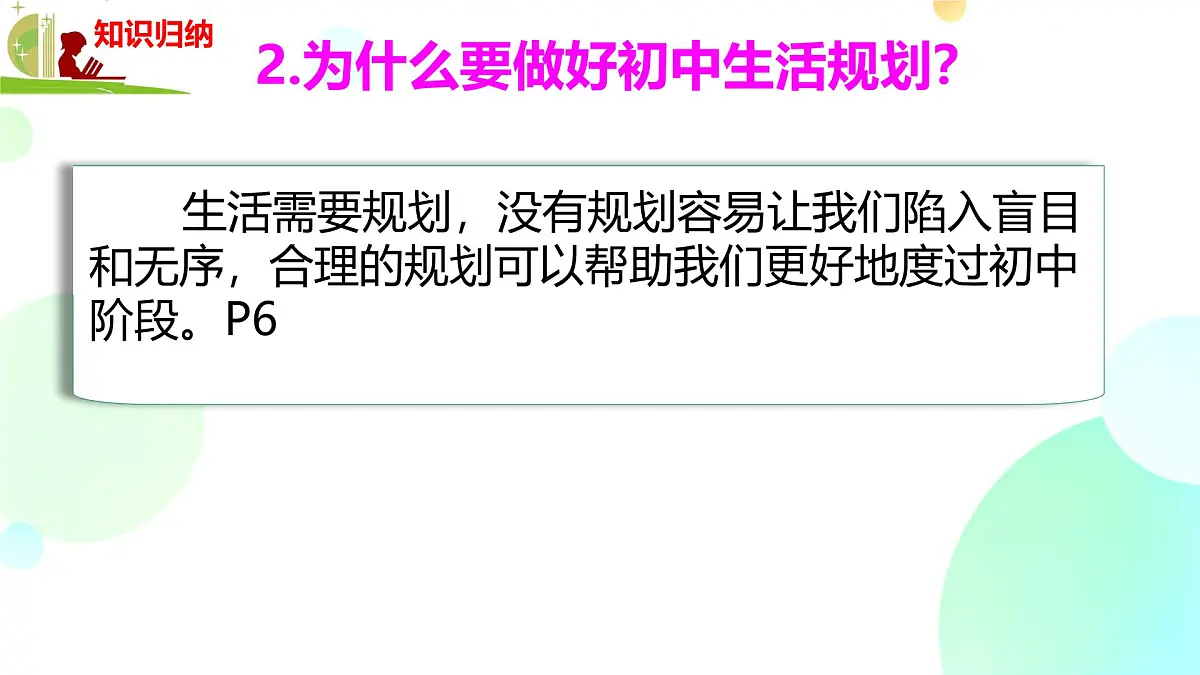 初中 政治 (道德与法治) 人教版（2024） 七年级上册1.1.2规划初中生活 课件第6页
