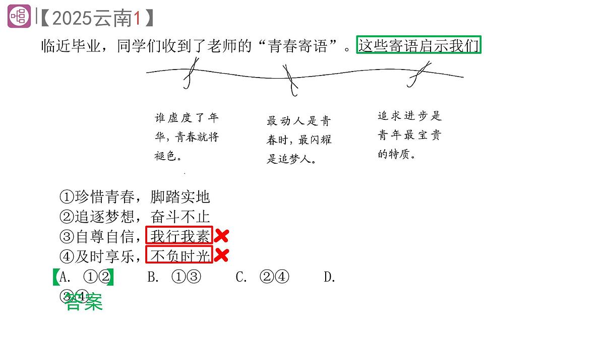2025年中考道德与法治真题完全解读（云南卷）课件PPT含详解第4页