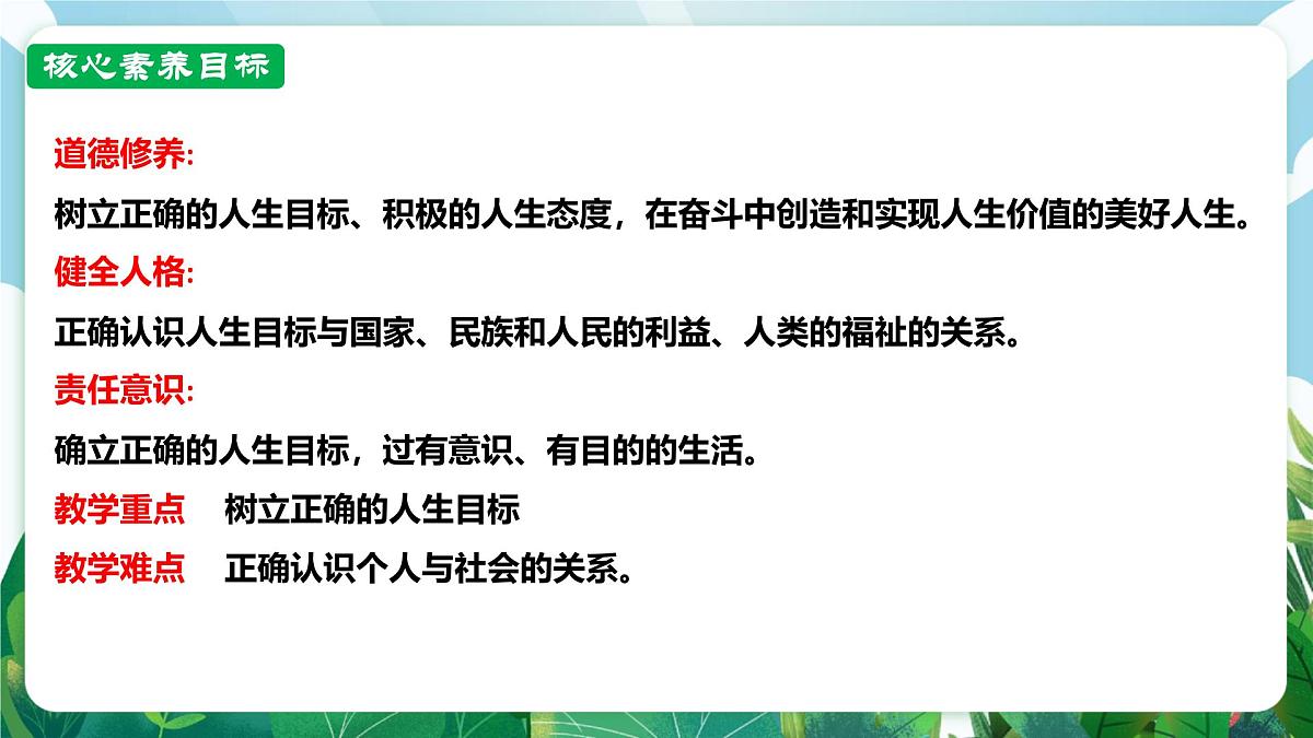 【核心素养】7.11.2《树立正确的人生目标》课件第3页