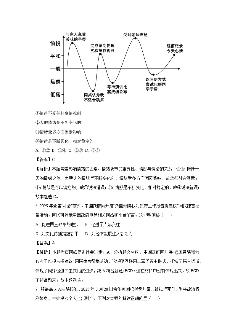 2025年辽宁省沈阳市大东区中考二模道德与法治试卷（解析版）第3页