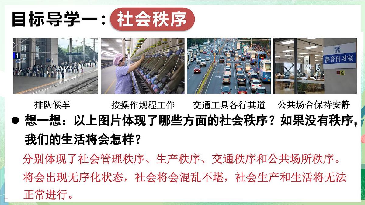人教版（2024）道德与法治八年级上册 4.1 维护秩序靠规则（课件）第4页