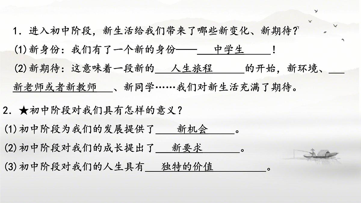 初中  政治 (道德与法治)  人教版（2024）  七年级上册第一单元  少年有梦 复习课件第2页