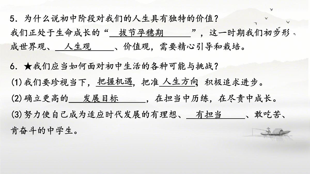 初中  政治 (道德与法治)  人教版（2024）  七年级上册第一单元  少年有梦 复习课件第4页